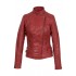 Dames leren jas Rood 4060